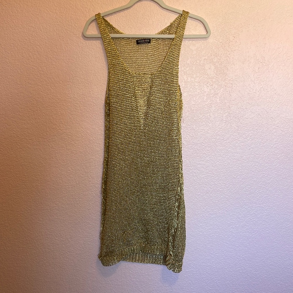 Gold Beach Cover Up Dress